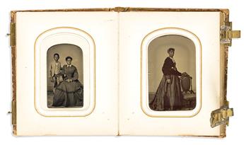 (PHOTOGRAPHY.) Carte-de-visite album of Black subjects, many of them apparently from Seneca and Geneva, New York.